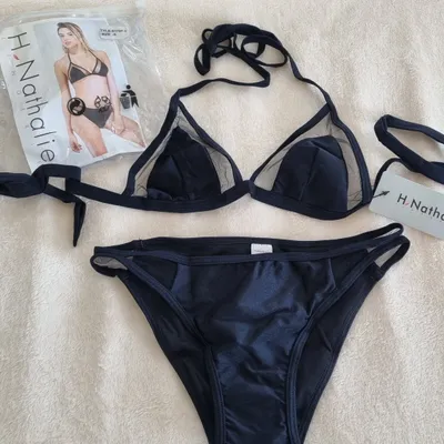 Ensemble maillot de bain 2 pièces noir H. Nathalie - Neuf avec étiquette